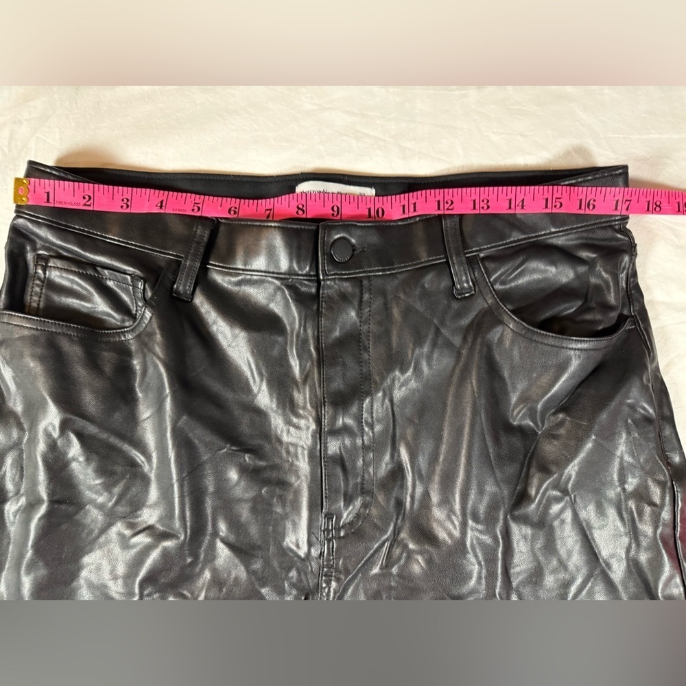 Abercrombie & Fitch Ankle Skinny Ultra High Rise Faux Leather Black Pants 33 - Picture 8 of 11